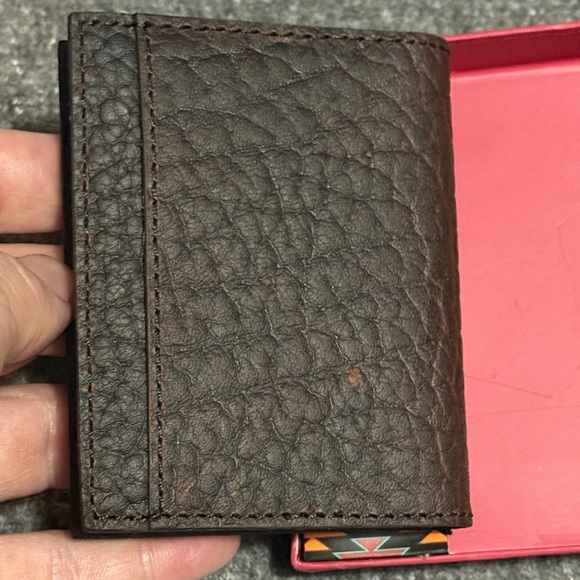 Dark Brown Leather Card Holder - Picture 4 of 4
